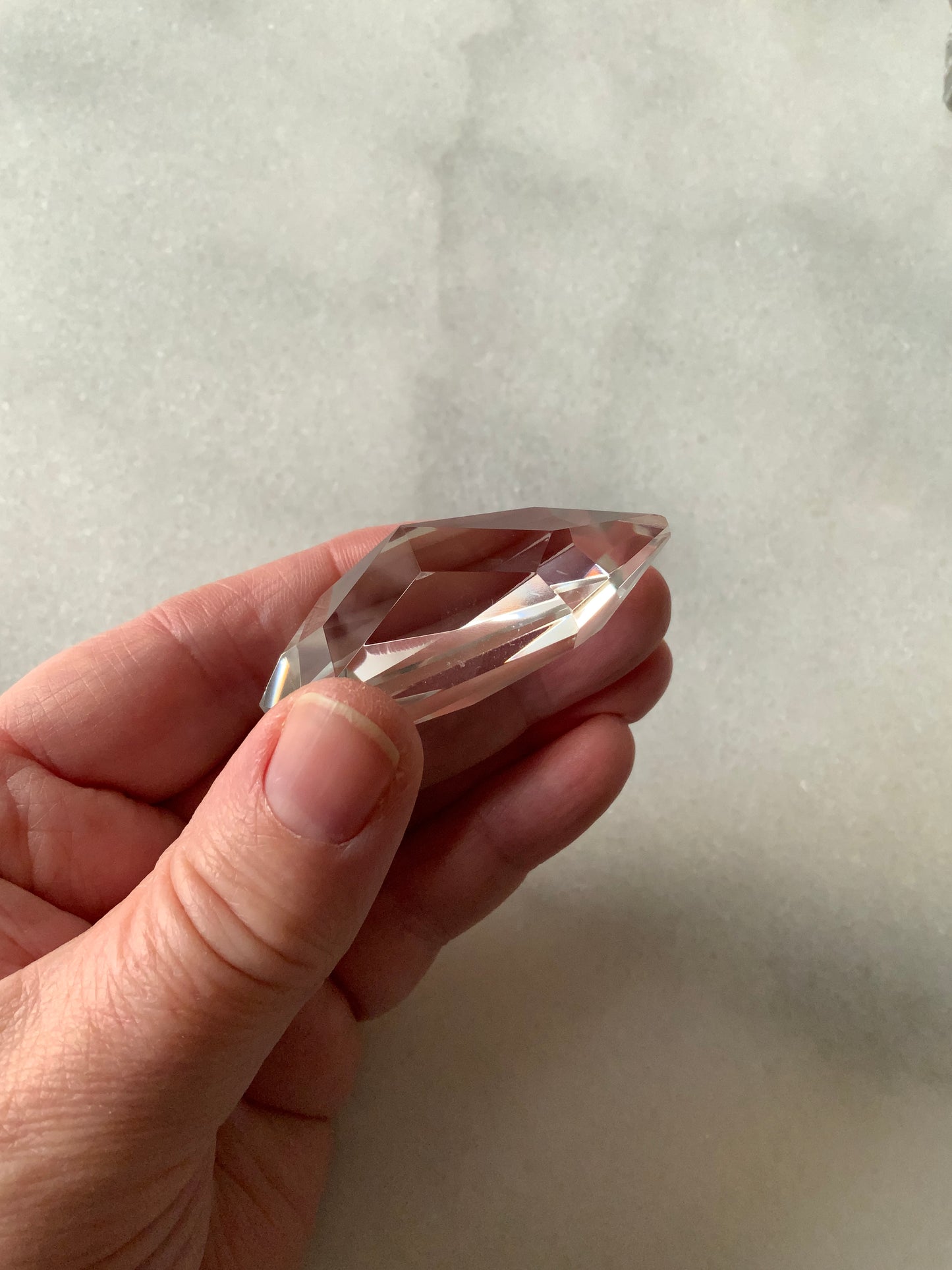 High Quality AAA Clear Quartz Faceted Diamond