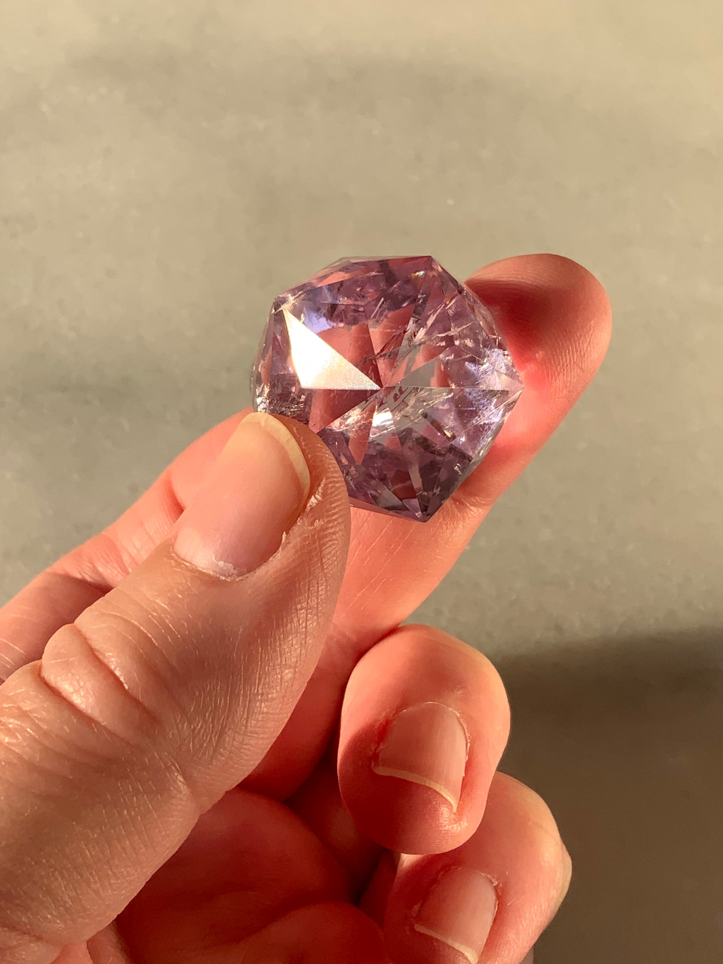 Rainbow Smoky Amethyst Polyhedron.
