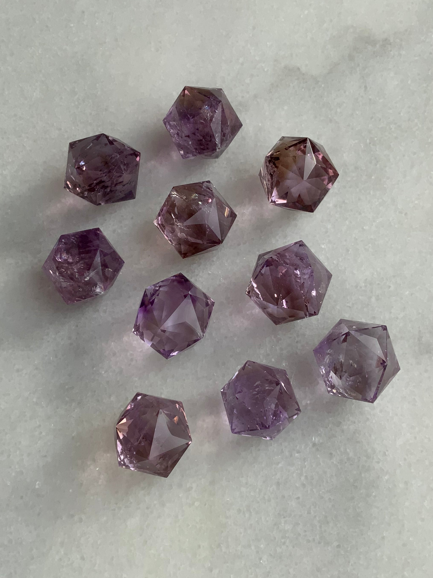 Rainbow Smoky Amethyst Polyhedron.