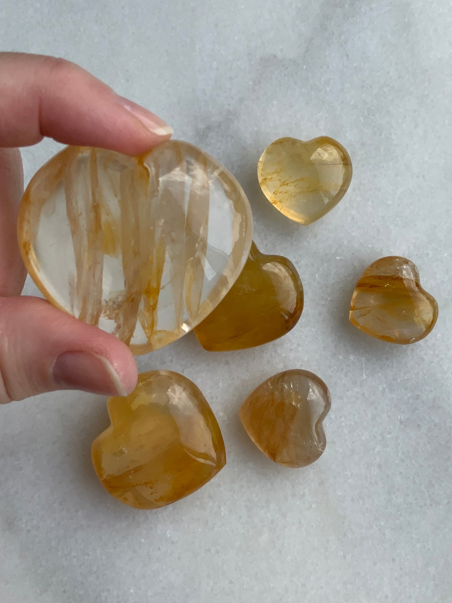 Golden Healer Quartz Puff Heart.