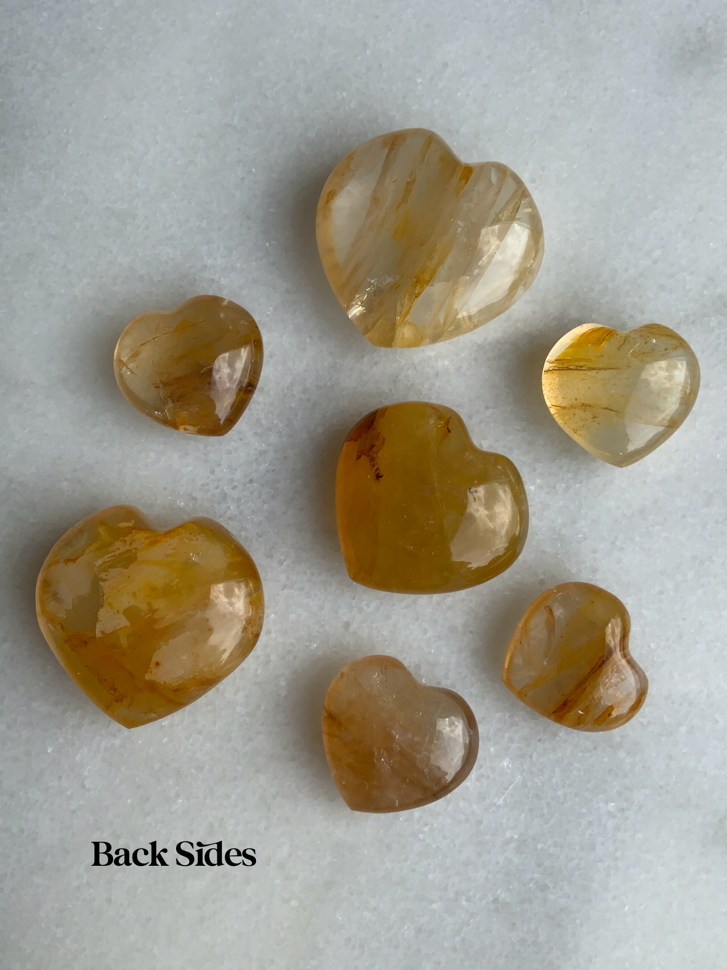 Golden Healer Quartz Puff Heart.