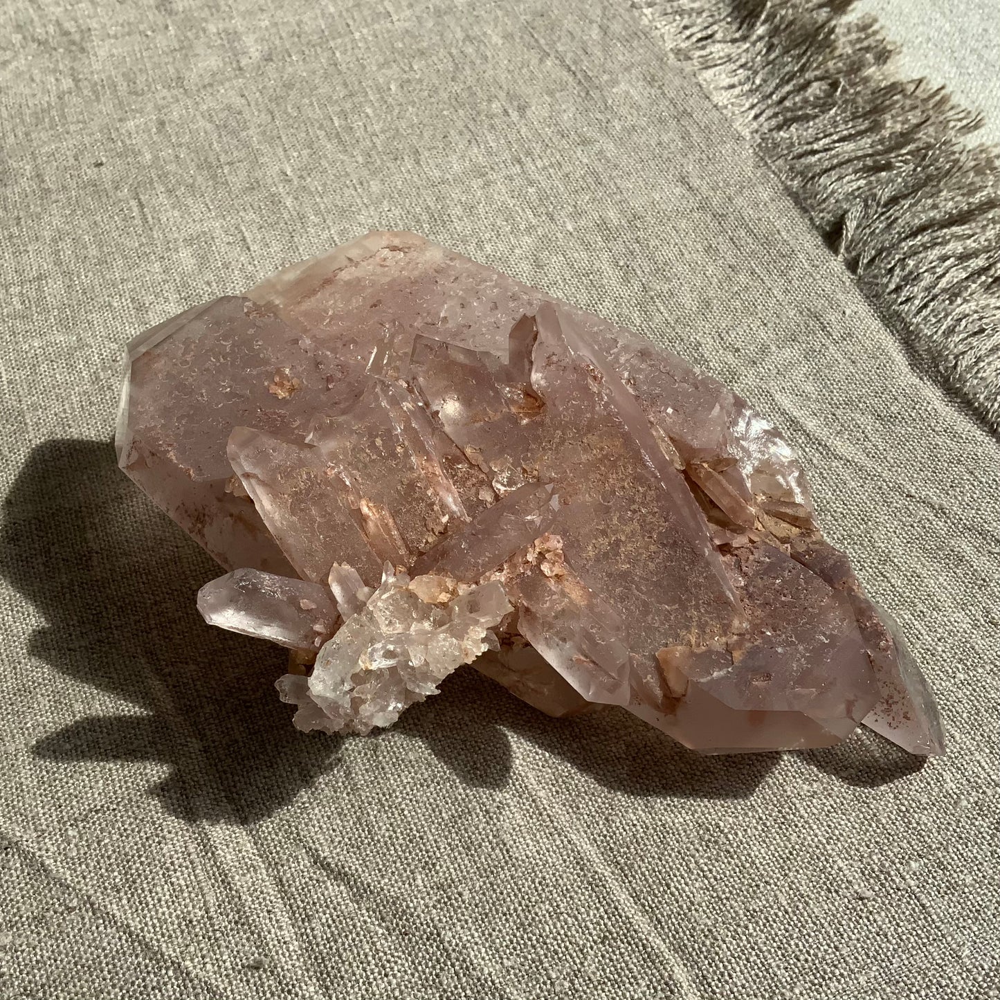 XL Rare Pink Lithium DT Quartz Cluster.