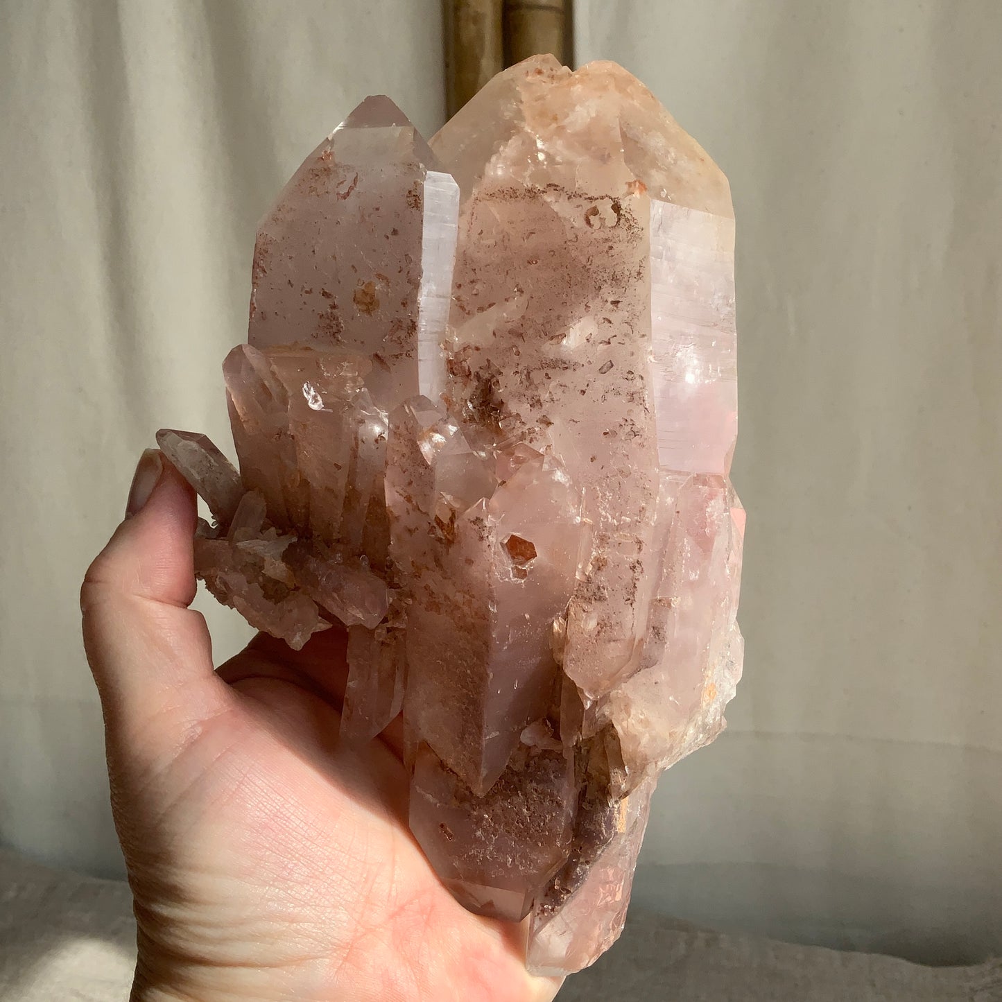 XL Rare Pink Lithium DT Quartz Cluster.