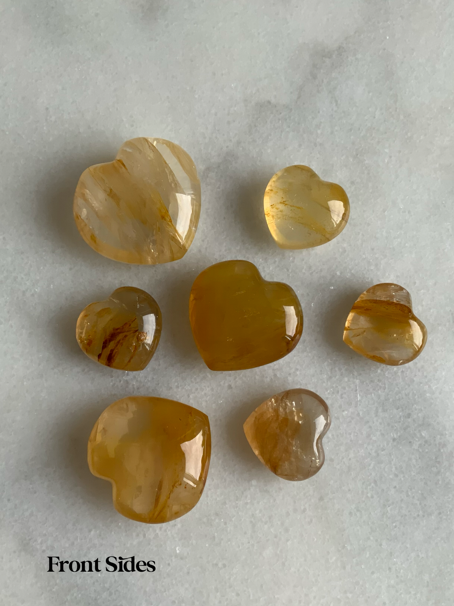 Golden Healer Quartz Puff Heart.