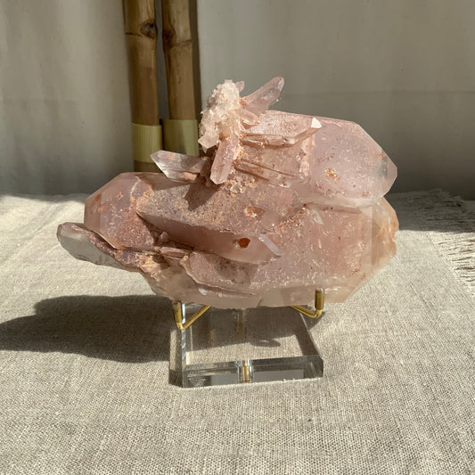 XL Rare Pink Lithium DT Quartz Cluster.