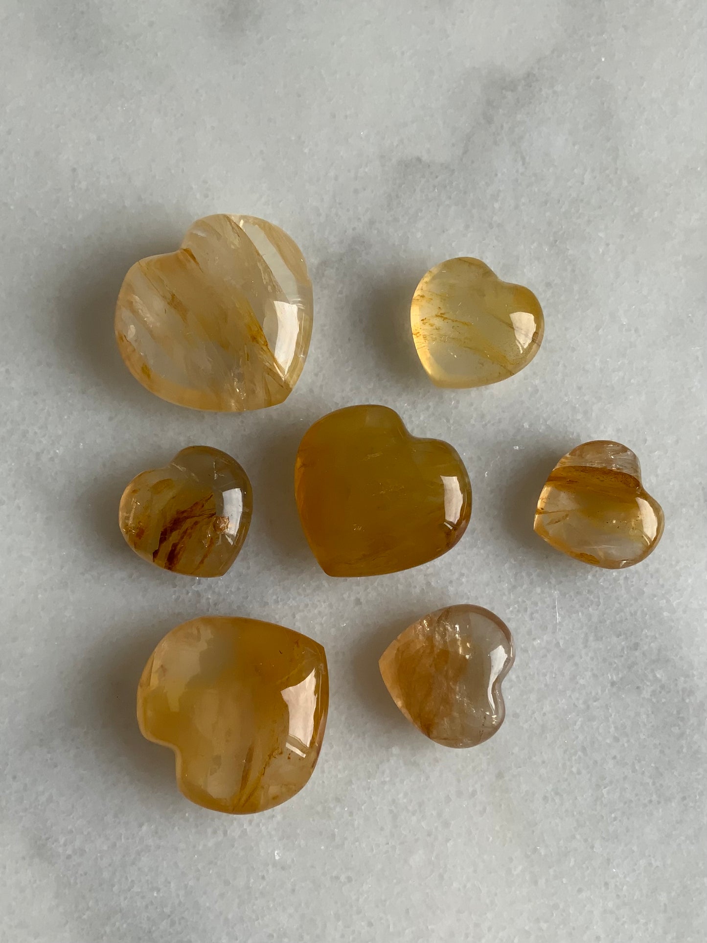 Golden Healer Quartz Puff Heart.