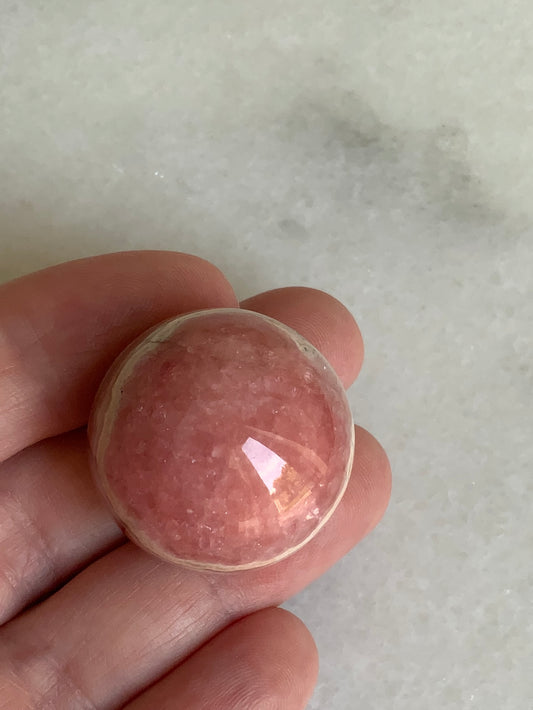 Premium Quality Rhodochrosite Sphere, Argentina.