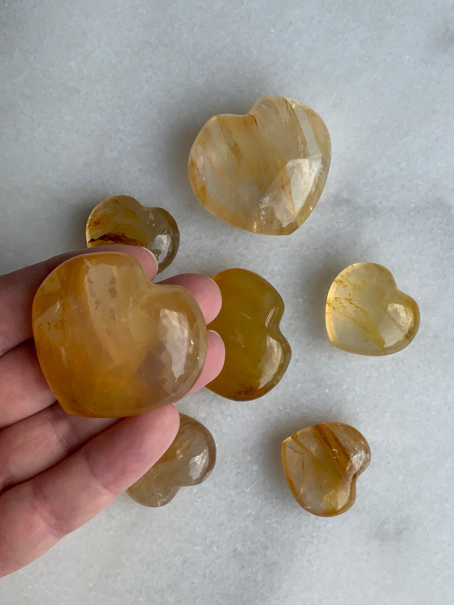 Golden Healer Quartz Puff Heart.