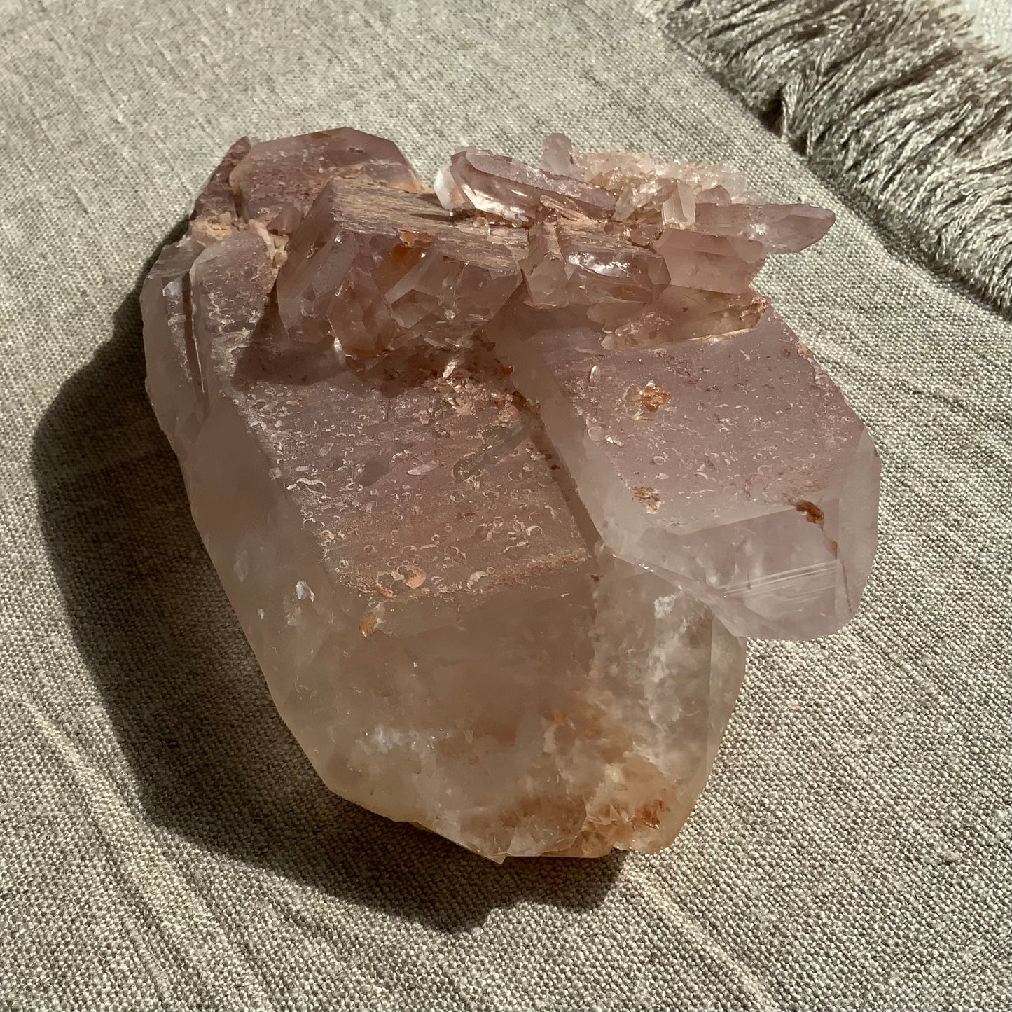 XL Rare Pink Lithium DT Quartz Cluster.