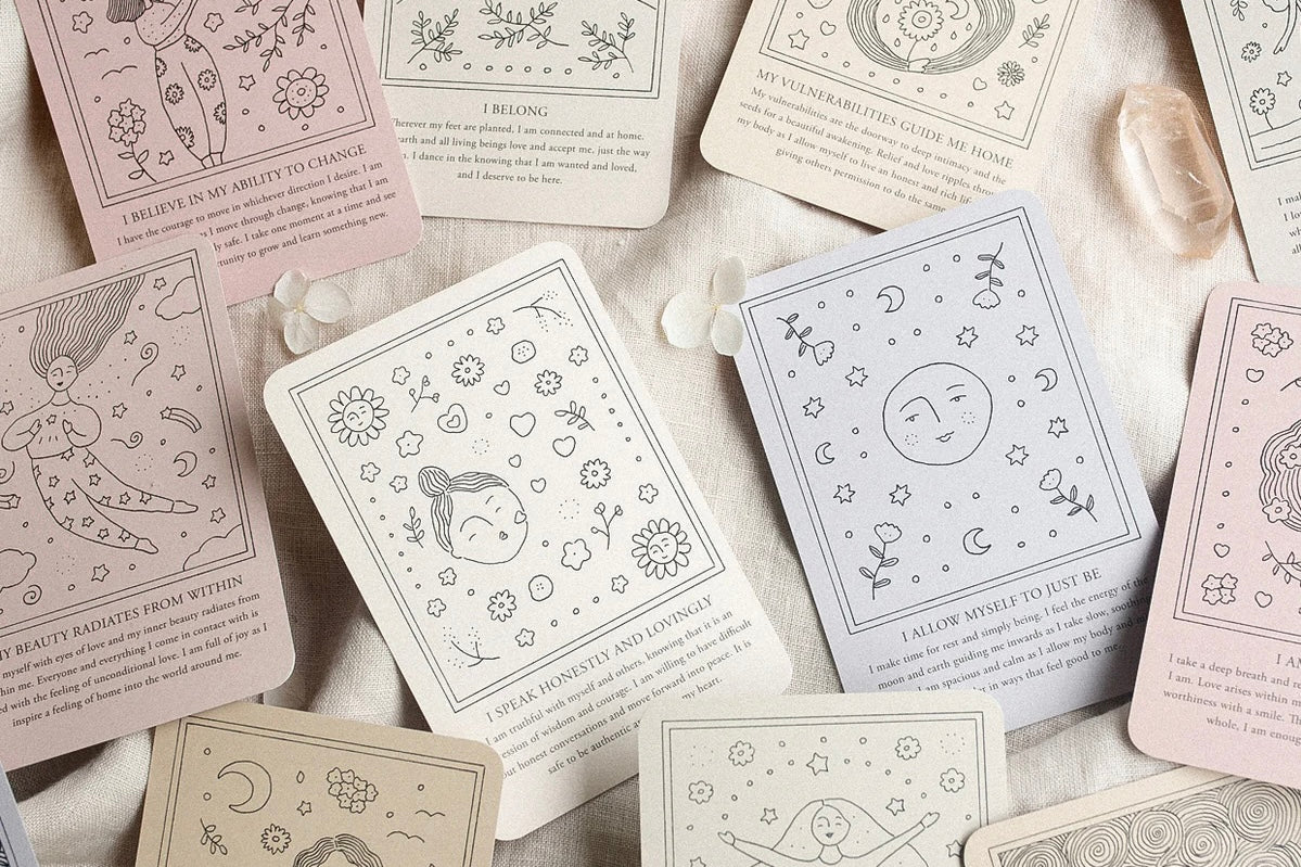 Self Love Affirmations card deck by Musings From The Moon.