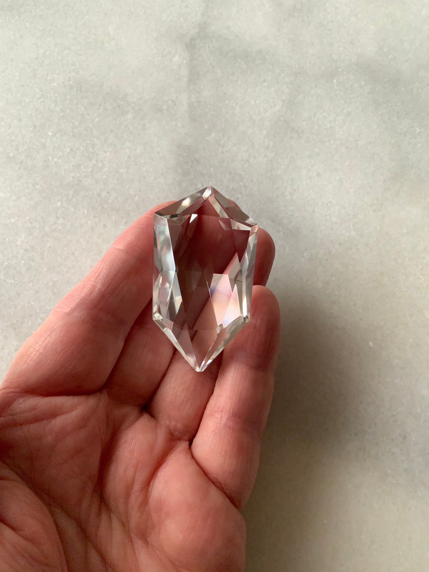 High Quality AAA Clear Quartz Faceted Diamond