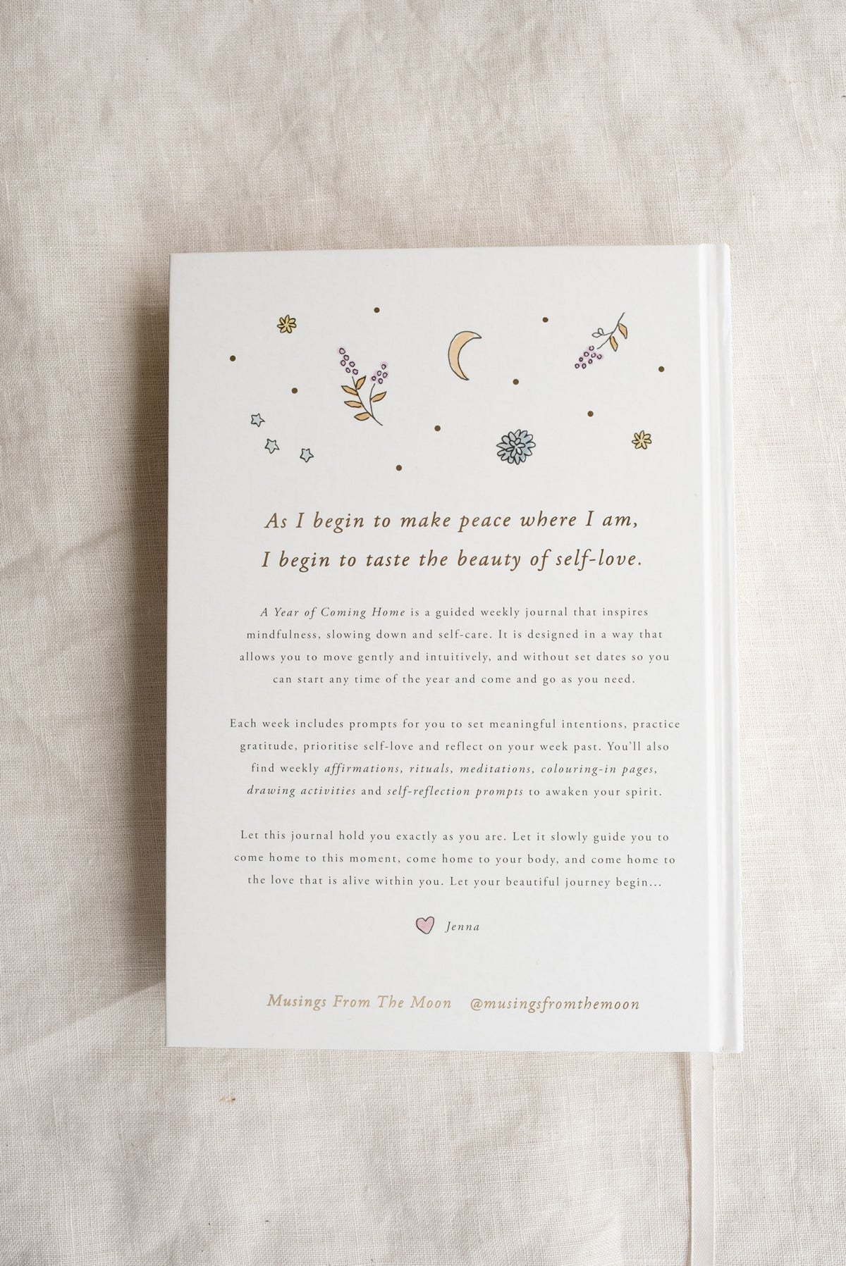 A Year Of Coming Home. A Guided Self Love Journal by Musings From The Moon